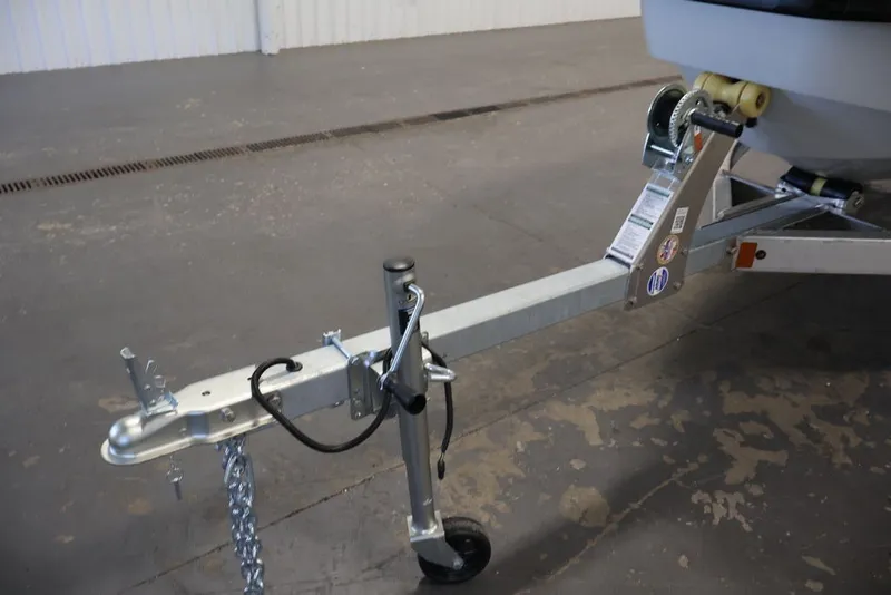 Slide: The Image of Trailer hitch for 2027 Yamaha WaveRunner Crosswave in a garage setting. - 27