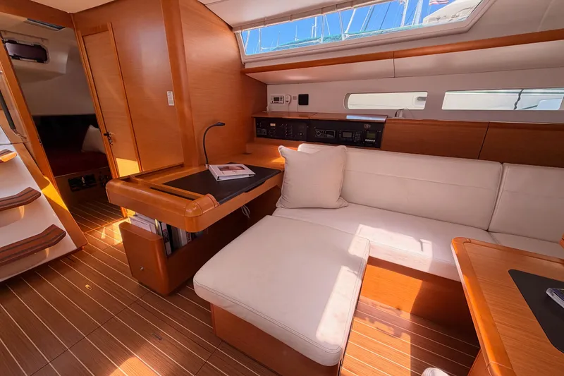 Slide: The Image of Luxurious interior of 2014 Jeanneau Sun Odyssey 509 yacht with elegant wood finish. - 72