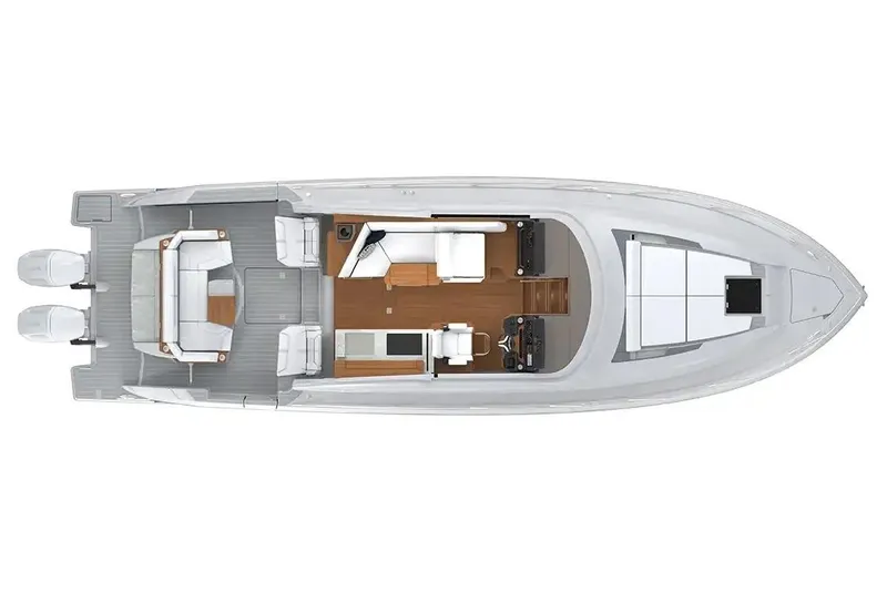 Slide: The Image of Vue aérienne du Tiara Yachts 43 LE 2026, design luxueux. - 19