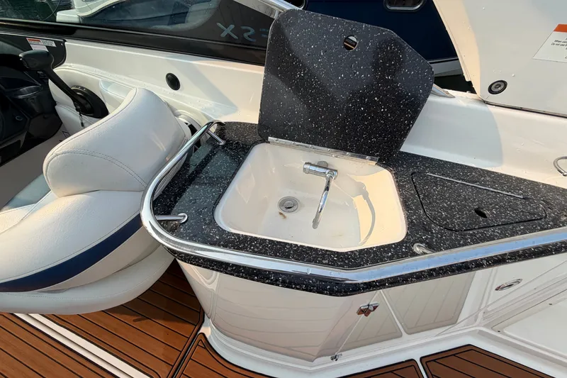 Slide: The Image of Luxury boat interior with sink and seating, Monterey 264FSX, 2013 model. - 8