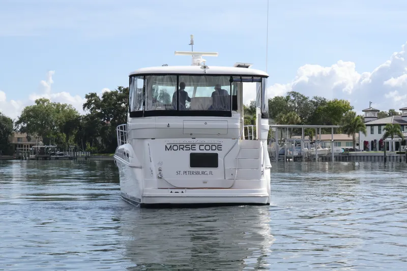 Slide: The Image of 2006 Sea Ray 40 Motor Yacht on calm water, rear view, St. Petersburg, FL. - 5