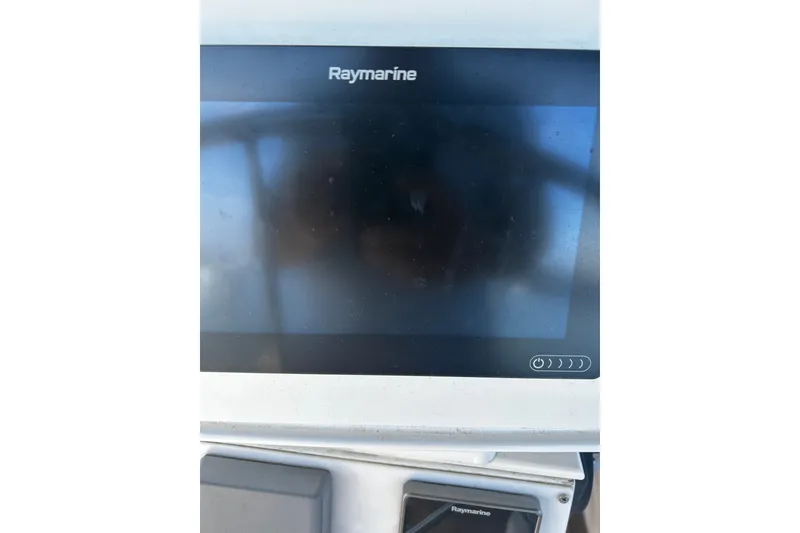 Slide: The Image of Raymarine navigation display on 1992 Hunter Legend 43 sailboat. - 8
