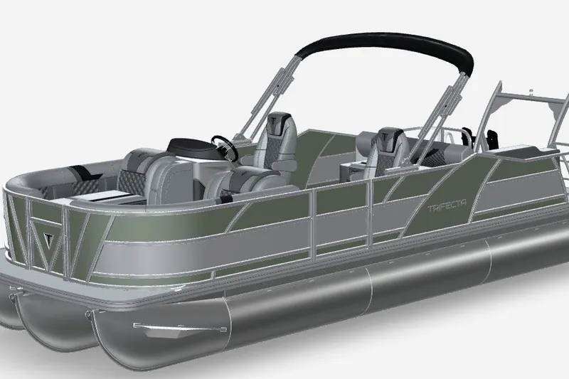 The Image of 2027 Trifecta 23UL SS 2.75 Tri-Toon pontoon boat with sleek design and modern features. - 1