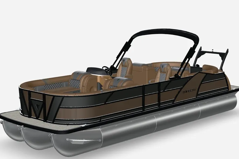 The Image of 2027 Trifecta 25RF SS 3.0 TRI-TOON pontoon boat with sleek design and luxurious seating. - 1