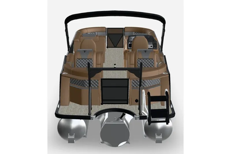 Slide: The Image of 2027 Trifecta 25RF SS 3.0 TRI-TOON pontoon boat, featuring luxurious seating and modern design. - 3