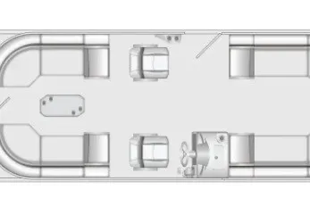Slide: The Image of Top view of 2027 Trifecta 25RF SS 3.0 TRI-TOON boat layout. - 5