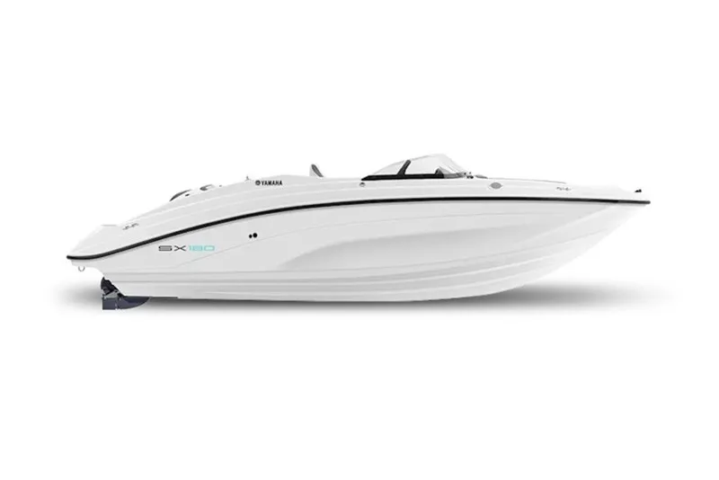 The Image of 2027 Yamaha Boats SX180, sleek white design, side view. - 1