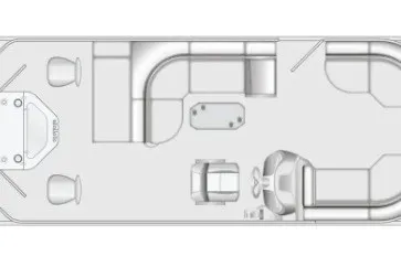 Slide: The Image of Floor plan of 2027 Trifecta 24TRF C2 LE 2.75 Tri-Toon boat layout. - 5