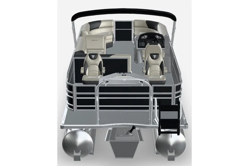 Slide: The Image of 2027 Trifecta 24TRF C2 LE 2.75 Tri-Toon pontoon boat, sleek design, spacious seating. - 3