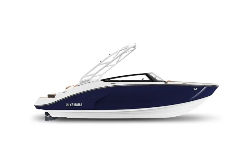 The Image of 2027 Yamaha Boats 205SD, sleek blue and white design, side view. - 0