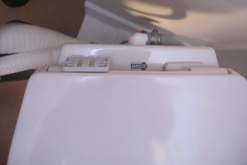 Slide: The Image of Jabsco marine toilet on 2024 Jeanneau Sun Odyssey 380 yacht. - 16