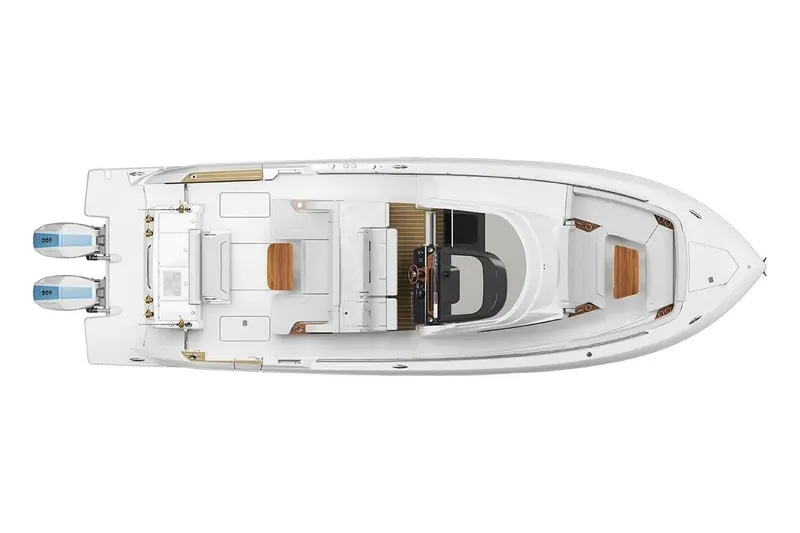 Slide: The Image of Manufacturer Provided Image: Top view of 2026 Tiara Yachts 39 LS luxury boat with dual engines. - 16