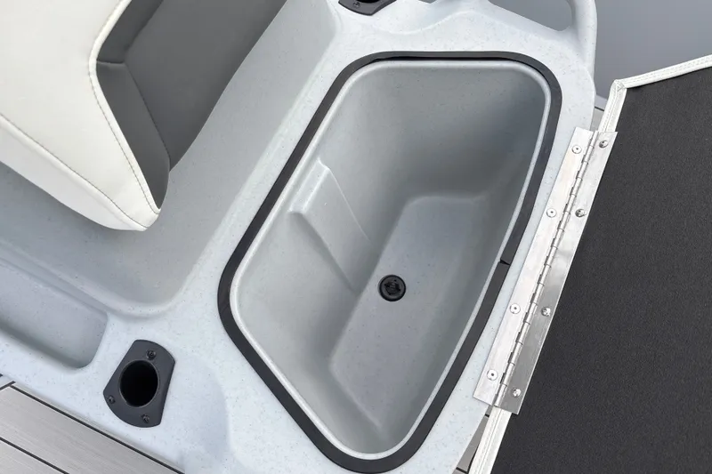 Slide: The Image of 2027 Tracker Bass Tracker Classic CC boat interior storage compartment detail. - 21