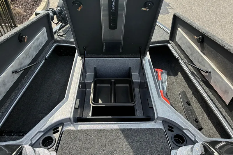 Slide: The Image of Interior view of a 2027 Nitro Z18 XL Pro boat storage compartments. - 11