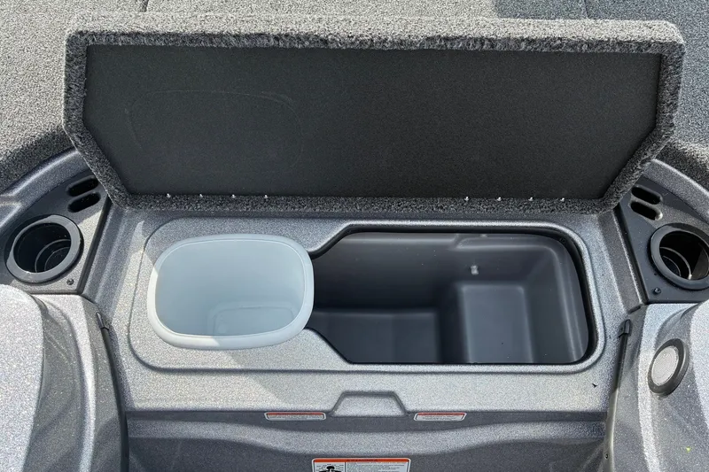 Slide: The Image of Open storage compartment in 2027 Nitro Z18 XL Pro boat. - 14