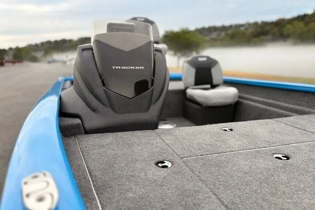 Slide: The Image of 2027 Tracker Pro Team 175 Crappie Edition boat with sleek design and spacious deck. - 27