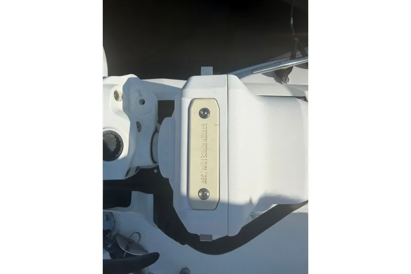 Slide: The Image of Close-up of a 2001 Century 2900 Center Console boat component. - 7
