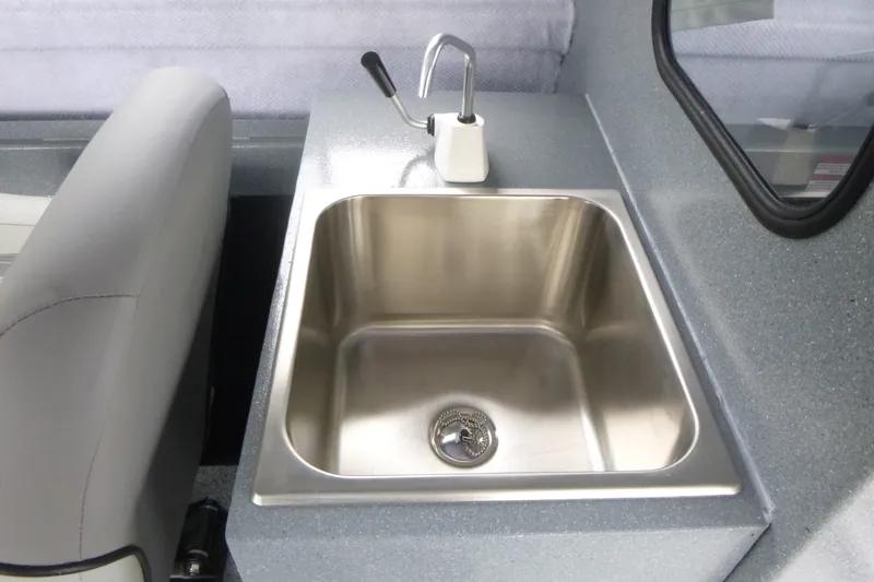 Slide: The Image of Stainless steel sink in 2027 KingFisher 2825 Coastal Express boat interior. - 10