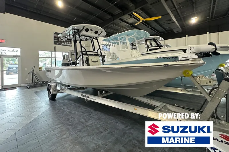 The Image of 2026 Sea Pro 230 Bay boat on display, powered by Suzuki Marine. - 0