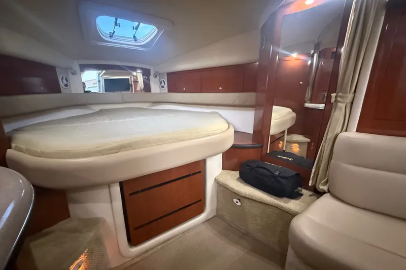 Slide: The Image of Luxurious interior of 2007 Sea Ray 340 Sundancer yacht with cozy sleeping area. - 21
