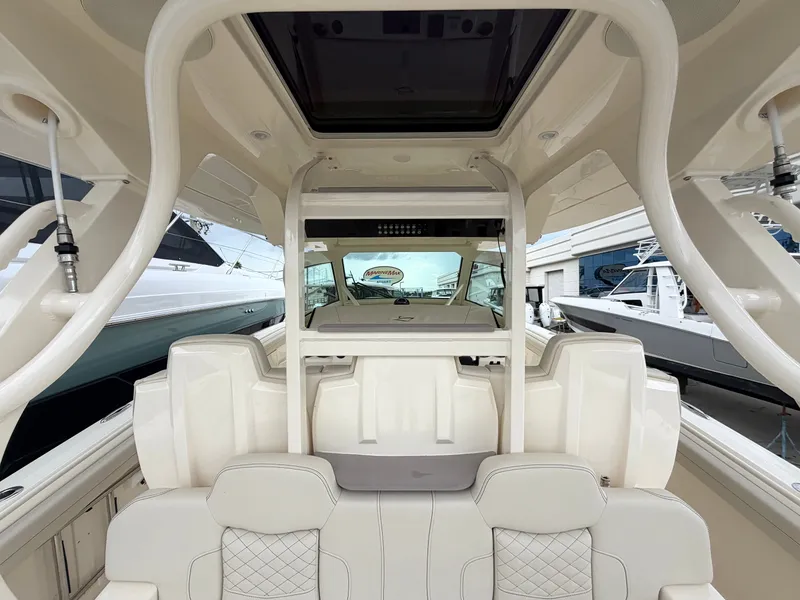 Slide: The Image of The image shows the cockpit of a 2025 Scout 400 LXF with luxurious seating and modern design. - 25