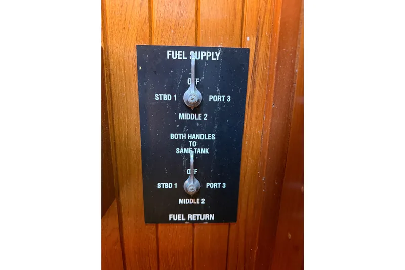 Slide: The Image of Fuel supply control panel on 1977 Hans Christian Ketch boat. - 66