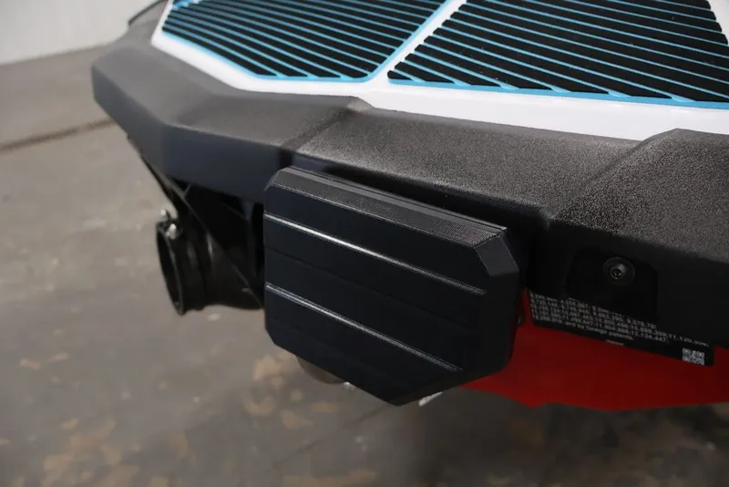 Slide: The Image of 2027 Yamaha WaveRunner JetBlaster DLX 3-Up rear detail with textured black finish. - 20