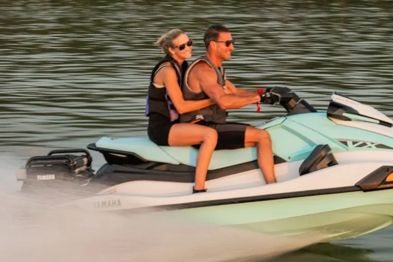 Slide: The Image of Couple riding 2027 Yamaha WaveRunner VX on a lake, enjoying a sunny day. - 3