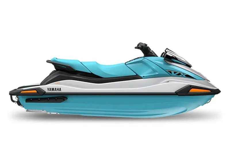 The Image of 2027 Yamaha WaveRunner VX in blue and white, side view. - 1