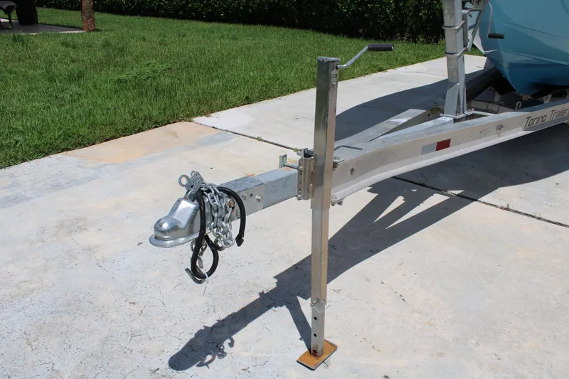 Slide: The Image of Trailer hitch of a 2016 Sea Fox 288 Commander boat on a driveway. - 40