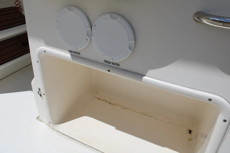 Slide: The Image of Storage compartment on a 2016 Sea Fox 288 Commander boat with water access. - 35
