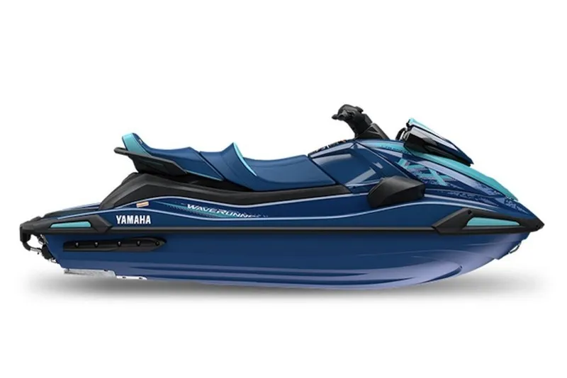 The Image of 2026 Yamaha WaveRunner VX Cruiser in sleek blue design, side view. - 1