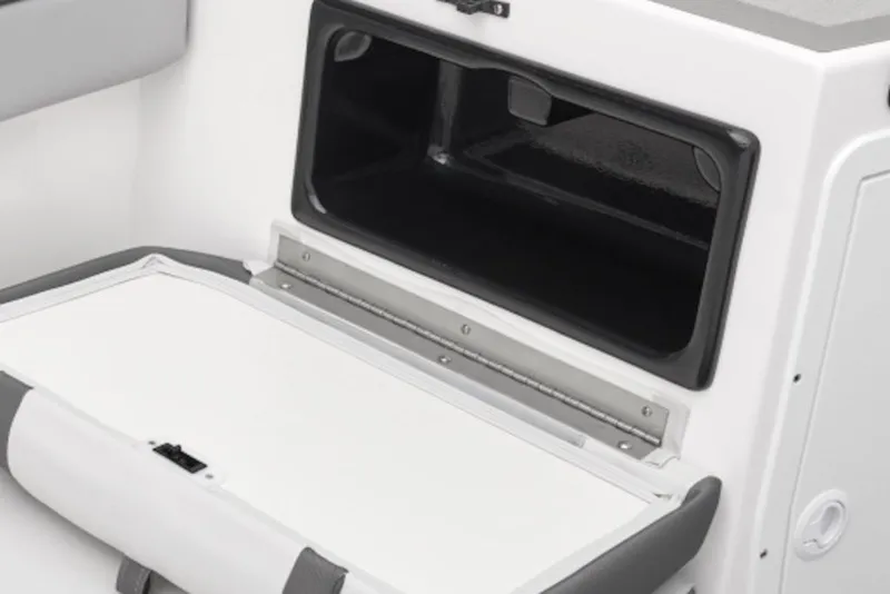 Slide: The Image of Storage compartment in 2027 Yamaha Boats 220 AR, featuring sleek design and ample space. - 2