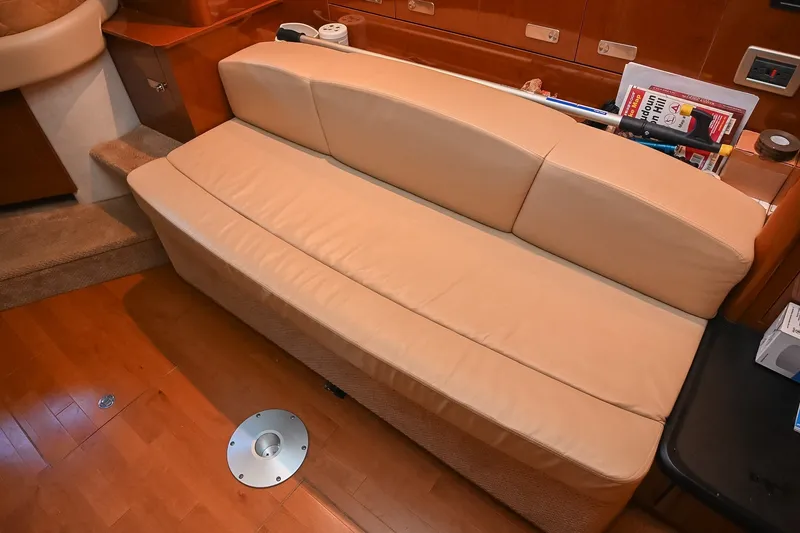 Slide: The Image of Beige leather sofa in 2011 Sea Ray Sundancer 330 cabin interior. - 37