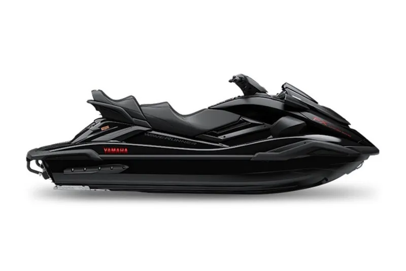 Slide: The Image of 2027 Yamaha WaveRunner FX Limited SVHO in sleek black design, side view. - 1