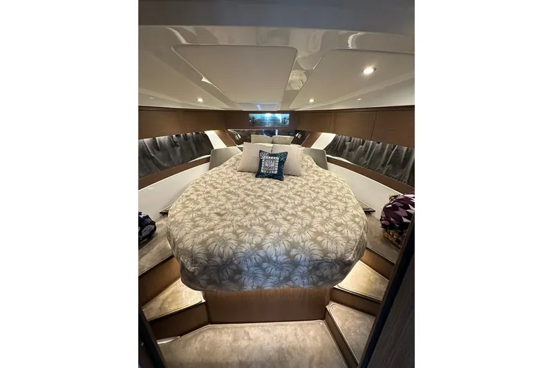 Slide: The Image of Luxurious cabin interior of 2024 Beneteau Antares 11 Fly yacht. - 38