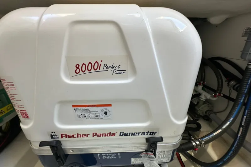 Slide: The Image of Fischer Panda 8000i generator in 2024 Beneteau Antares 11 Fly boat engine room. - 51