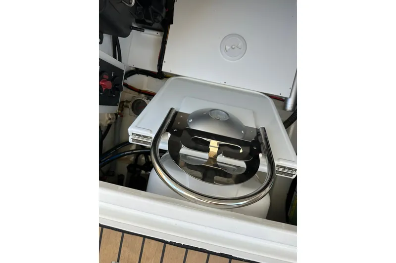 Slide: The Image of Engine compartment of 2024 Beneteau Antares 11 Fly, showcasing mechanical components. - 47