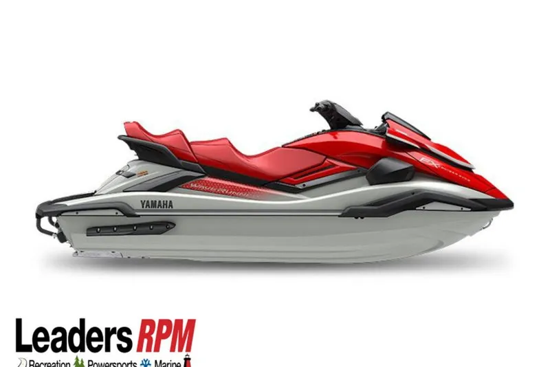 The Image of 2027 Yamaha WaveRunner FX Cruiser SVHO in red and gray, side view. - 0