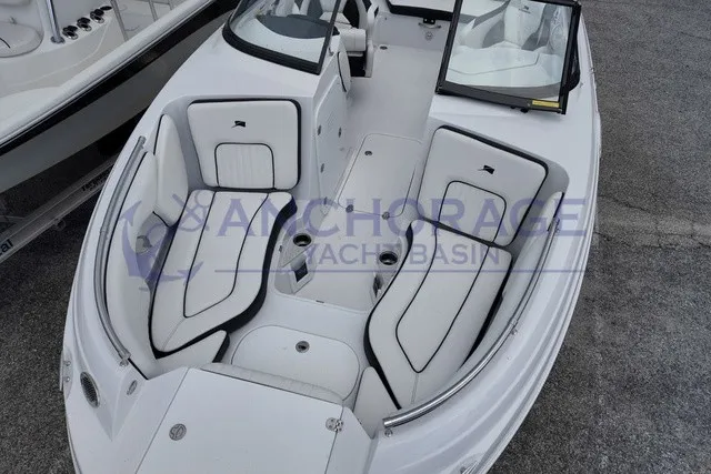 Slide: The Image of Stingray 22DC 2027: Spacious bow area with cushioned seating and storage, ideal for comfort. - 3