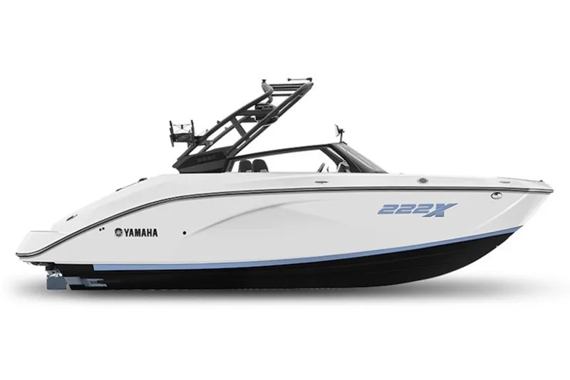 The Image of 2027 Yamaha Boats 222XD, sleek white design, side view, modern watercraft. - 1