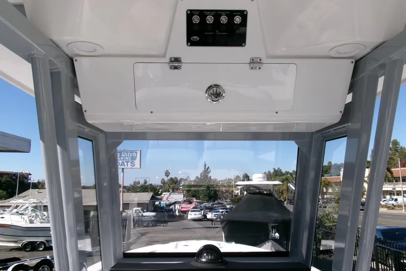 Slide: The Image of Interior view of 2026 Sea Fox 248 Commander boat, showcasing dashboard and controls. - 19