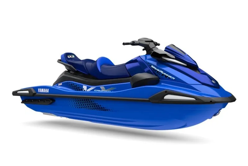 Slide: The Image of 2027 Yamaha WaveRunner VX Cruiser HO in vibrant blue, showcasing sleek design and advanced features. - 3
