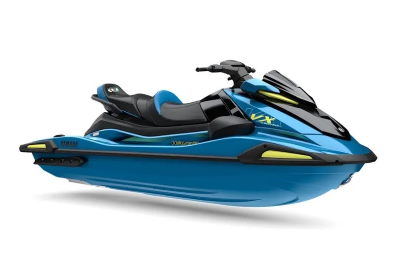 The Image of 2027 Yamaha WaveRunner VX Limited, blue jet ski with sleek design and modern features. - 0