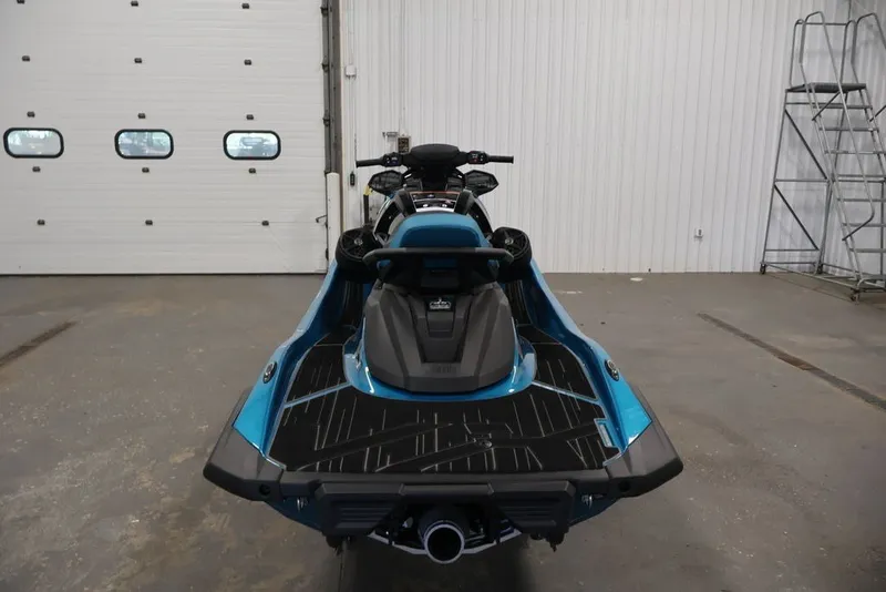 Slide: The Image of 2027 Yamaha WaveRunner VX Limited in a garage, rear view. - 6