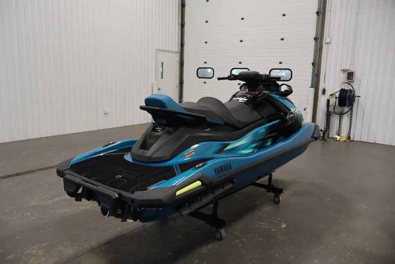Slide: The Image of 2027 Yamaha WaveRunner VX Limited in a garage, showcasing sleek design and vibrant colors. - 7