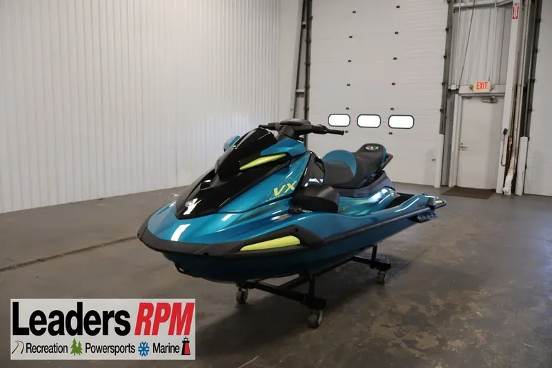 The Image of 2027 Yamaha WaveRunner VX Limited in showroom, blue color, displayed by Leaders RPM. - 1