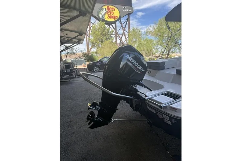 Slide: The Image of 2027 Tahoe T16 boat with Mercury outboard motor at Bass Pro Shops. - 6