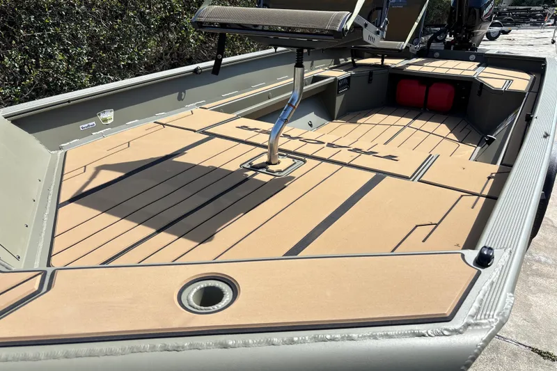 Slide: The Image of 2027 Tracker Grizzly 1553 Timber boat with spacious deck and modern design. - 16