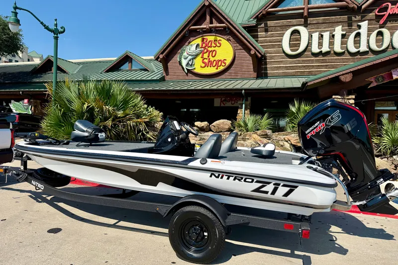 The Image of Nitro Z17 boat parked outside Bass Pro Shops, 2027 model. - 0